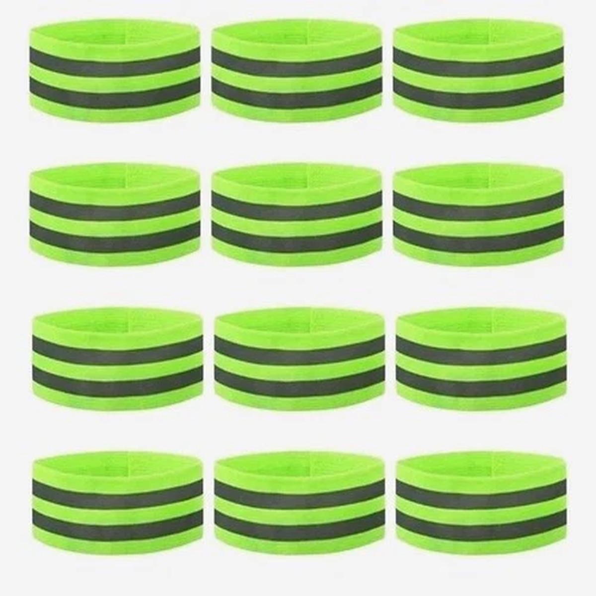 12X High Visibility Reflective Armband Running Safety Gear Night Activity Walk
