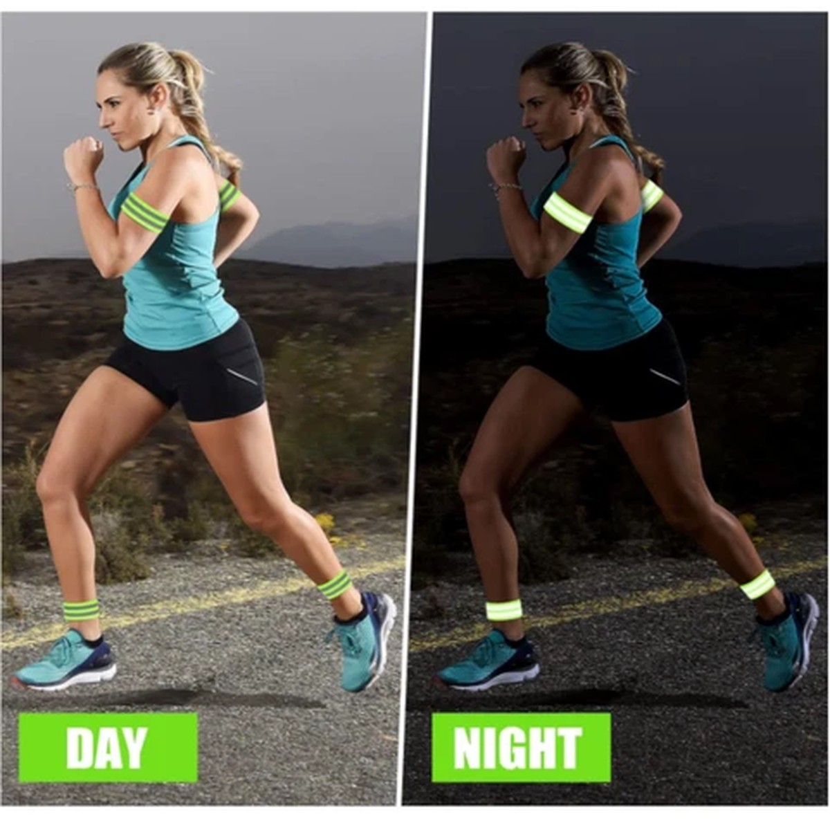 One High Visibility Reflective Armband Running Safety Gear Wrist Night Activity