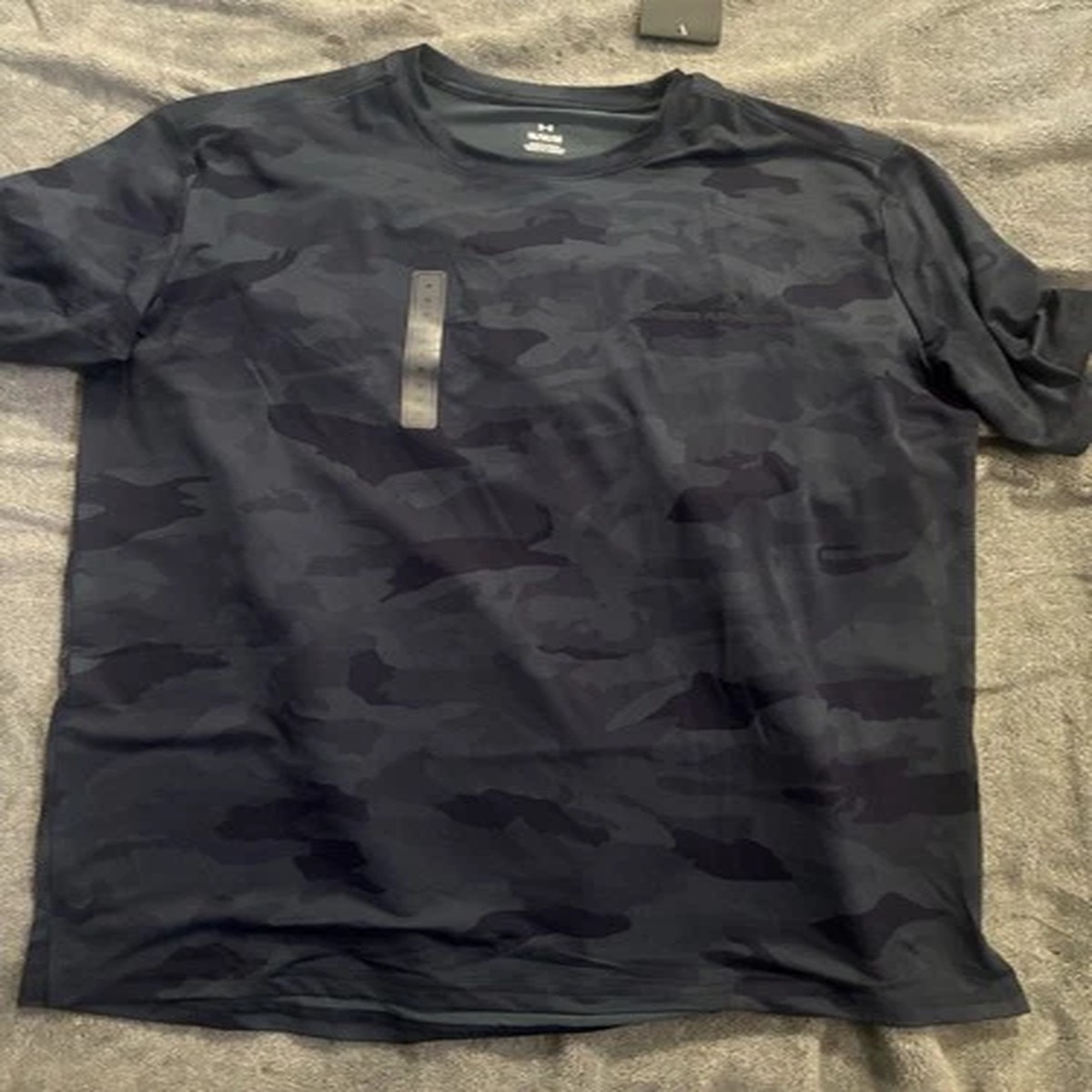 Under Armor Mens Vanish Printed SS T Shirt - Blue Size Medium NWT