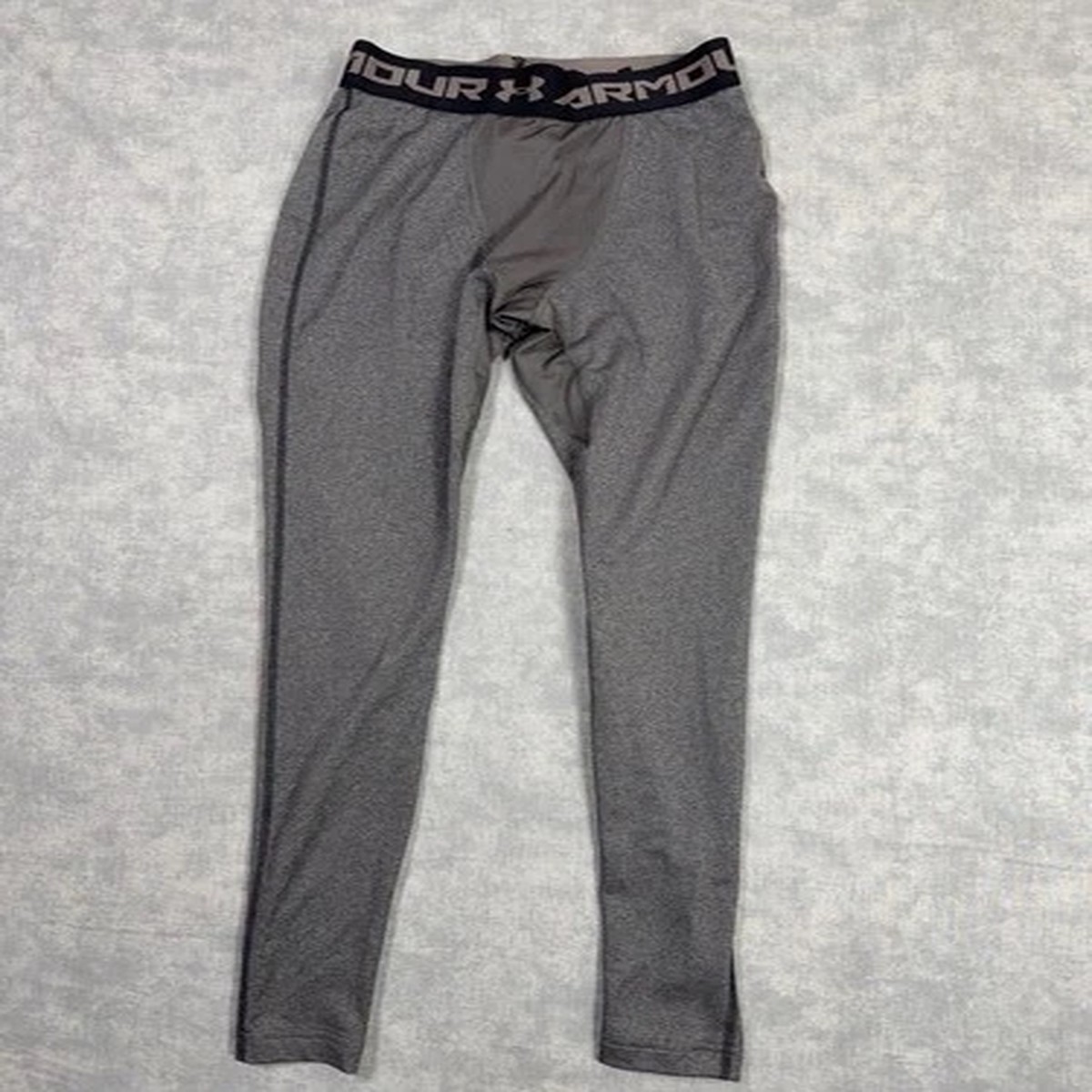 Under Armour Pants Mens Medium Gray ColdGear Compression Leggings Base Layer