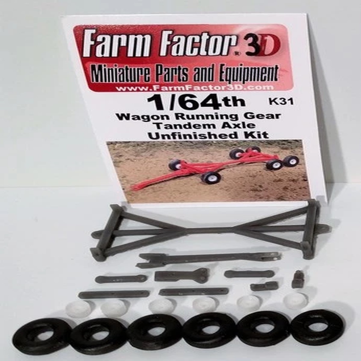 1/64 3D Printed Tandem Axle Wagon Running Gear