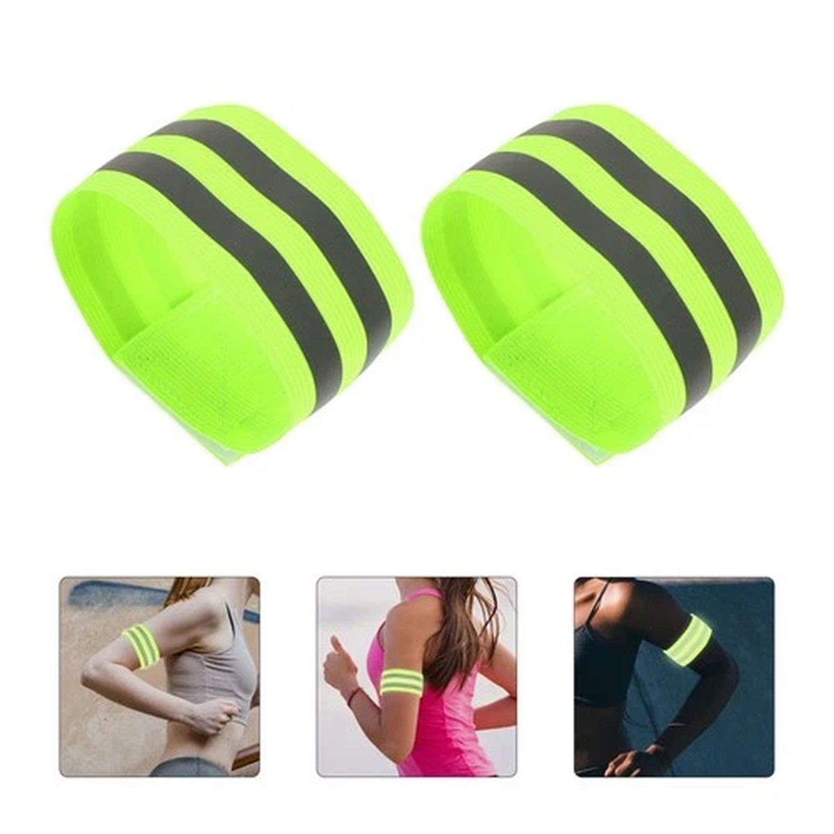 10 Pcs Reflective Night Running Straps Luminous Armband Hiking Gear