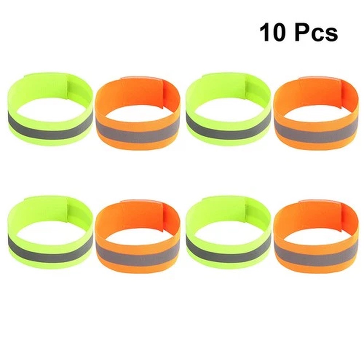 10 Pcs High Visibility Armbands Running Reflective Gear Night Bracelet