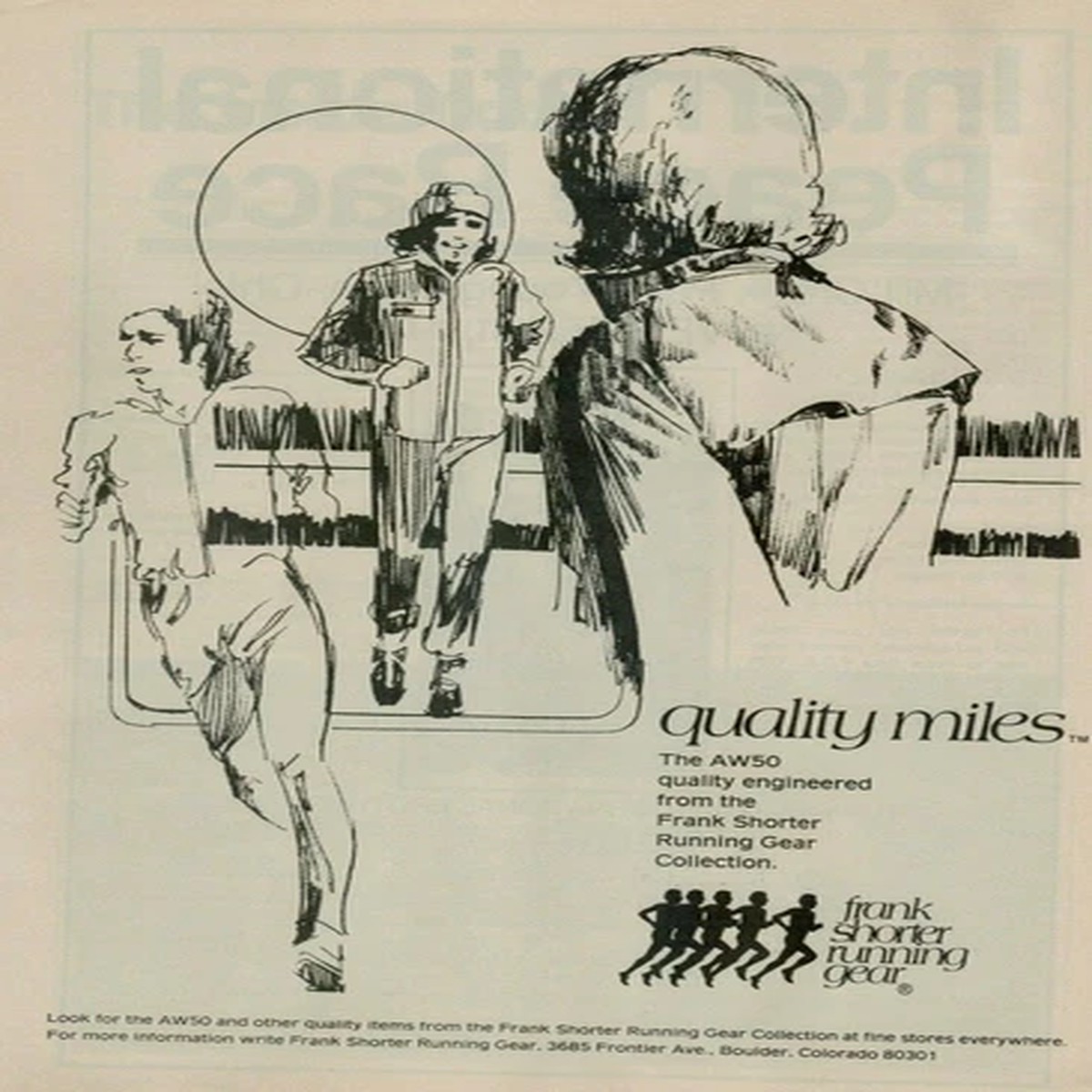 1978 Frank Shorter Running Gear Collection Marathon Boulder CO Vintage Print Ad