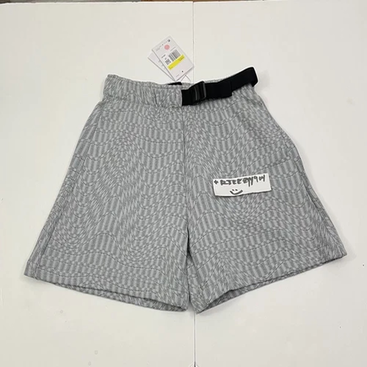 $80 Womens Size S Nike Sportswear Tech Pack Buckle Shorts CZ9789-010 Geometric