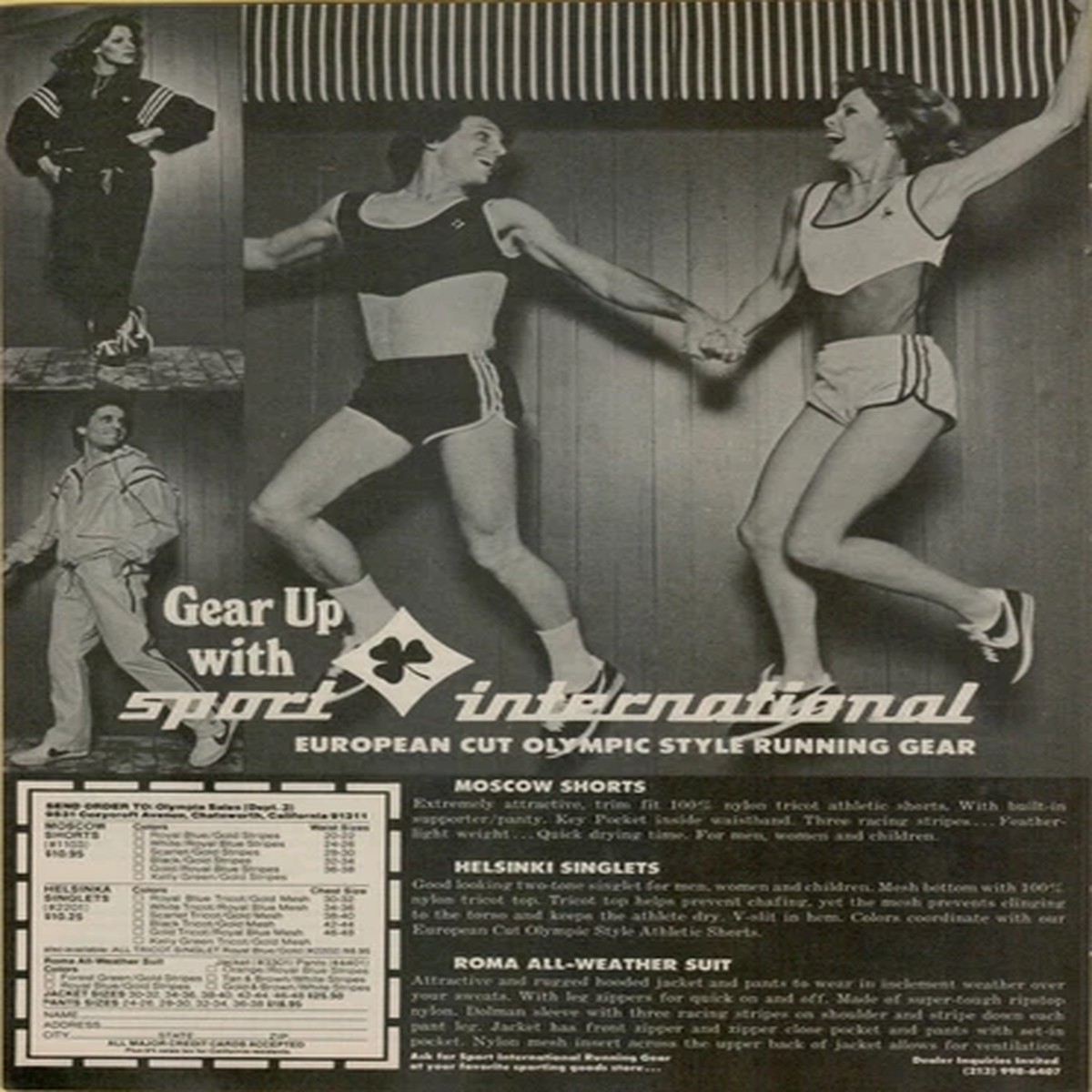1978 Sport International European Cut Olympic Running Gear Vintage Print Ad