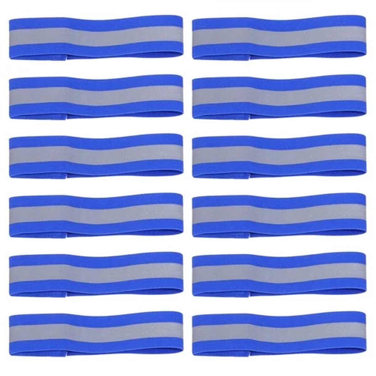 12 Pcs Running Reflective Gear Wristbands Security Bracelets for Night